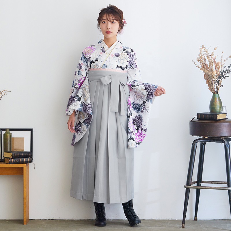 2尺袖 ポリエステル着物 牡丹 桜 袴用 2尺袖 ポリエステル着物 牡丹 桜 袴用 袴 袖