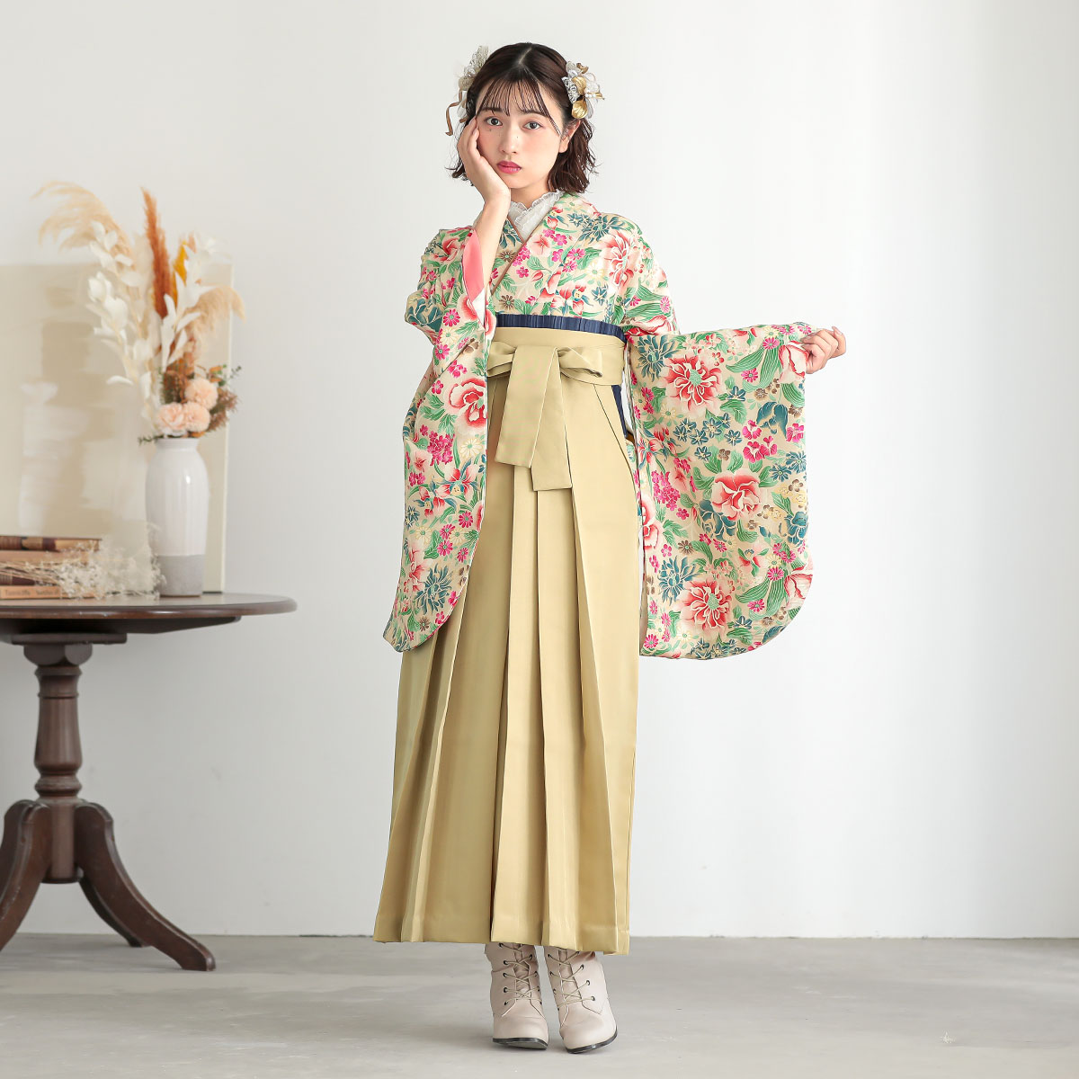 2尺袖 ブランド ポリエステル着物 モダンアンテナ 袴用 2尺袖 ブランド