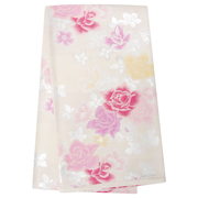 帯単品：B852 ｜ 振袖用帯 白 薔薇に小花│ 帯単品レンタル │ 京都