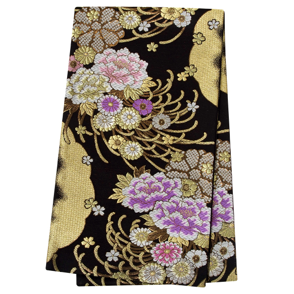 振袖：R421 黒・白 薔薇の流れ│ 振袖レンタル │ 京都着物