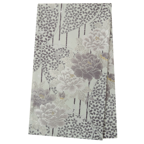 振袖：R554 白 薔薇と孔雀☆（R586）(絹)│ 振袖レンタル