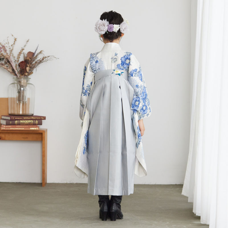 四つ身+袴レンタル:N070 JILL STUART 薄グレー アネモネ│ 袴 四つ身+袴レンタル:N070 JILL STUART 薄グレー アネモネ│ 袴