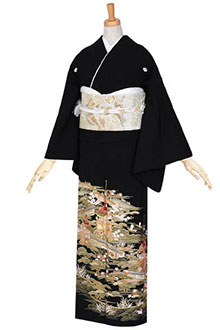 着物 留袖 みやび 豪華絢爛 大正浪漫 昭和レトロ 黒留袖 五つ紋 草花 落款 着物 留袖 みやび 豪華絢爛 大正浪漫 昭和レトロ 黒留袖 五つ紋 草花 落款