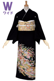 黒留袖：T220 熨斗に文箱 金駒刺繍☆(w)| 黒留袖レンタル │ 京都着物