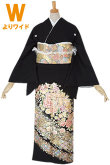 黒留袖：T220 熨斗に文箱 金駒刺繍☆(w)| 黒留袖レンタル │ 京都着物