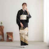 黒留袖：T433 桂由美 波に鶴花丸文| 黒留袖レンタル │ 京都着物