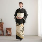 黒留袖：T433 桂由美 波に鶴花丸文| 黒留袖レンタル │ 京都着物