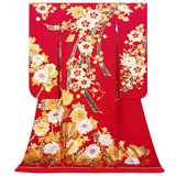 白無垢・色打掛:U016 牡丹・桜熨斗| 婚礼衣装レンタル | 京都着物