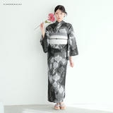 浴衣: YK123 きもの町 墨色 ランタン | 京都着物レンタル夢館
